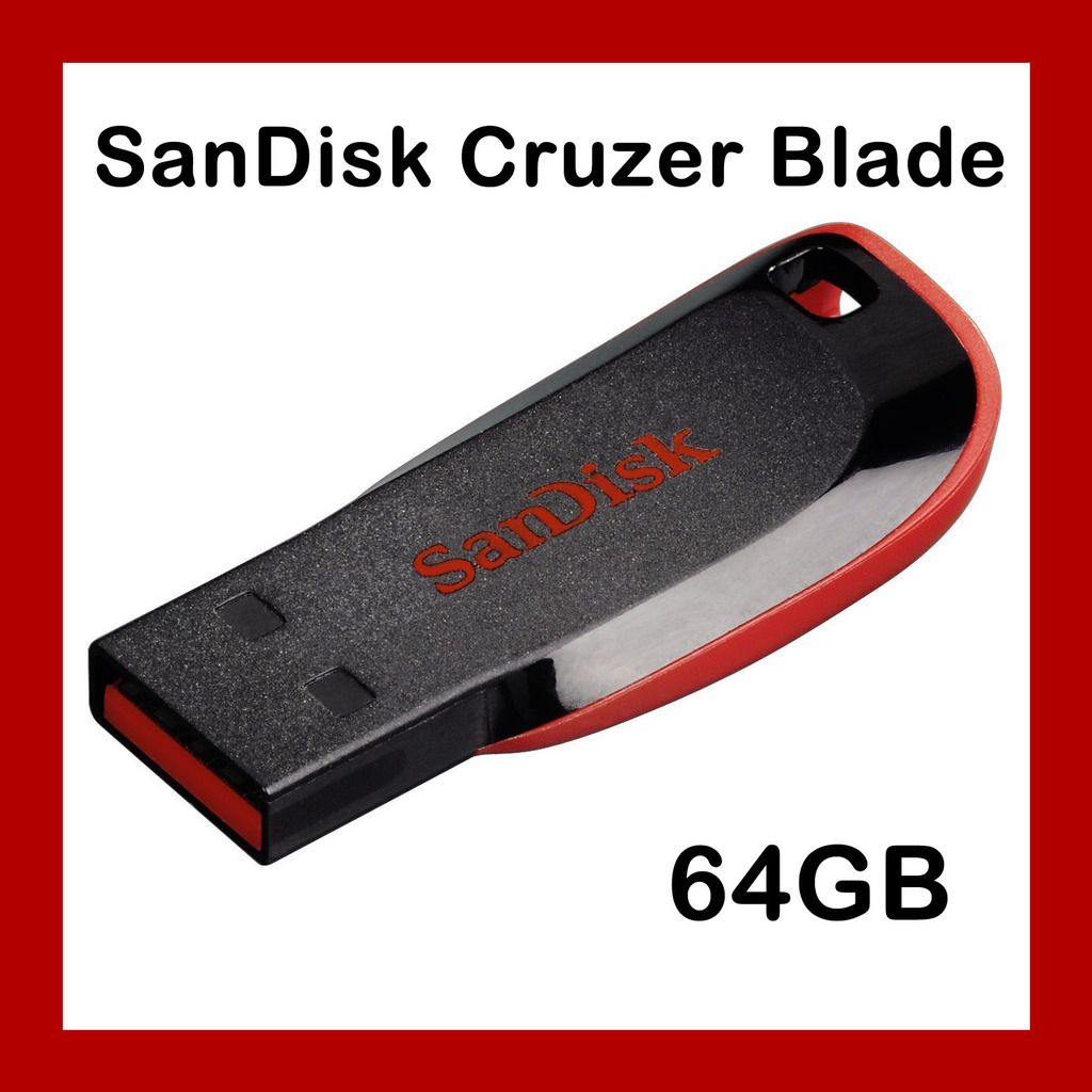 New Genuine Sandisk Gb Cruzer Blade Usb Flash Drive Memory Stick